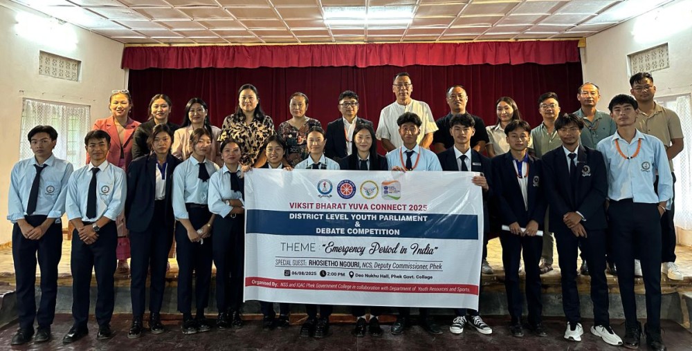 The Viksit Bharat Yuva Connect Programme 2025, featuring a district-level debate competition, was held at Phek Government College here on August 6.